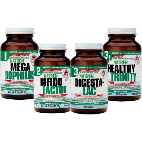 Bifido Factor/Digesta- LAC/Megadophilus (Dairy Free) COMBO PACK + Healthy Trinty 60 cap