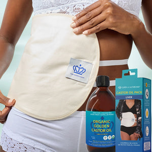 Original Castor Oil Pack Kit + Organic Golden Castor Oil 16.9oz