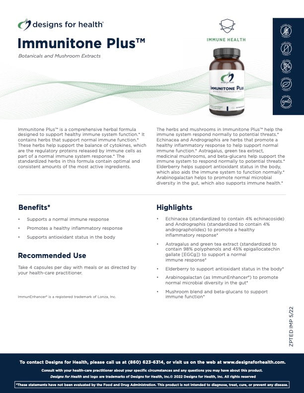Immunitone Immunitone Plus™ 120 vegetarian capsules – CrohnsColitisLifestyle